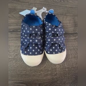 Girls Denim Polka Dot Shoes Size 10 NWT